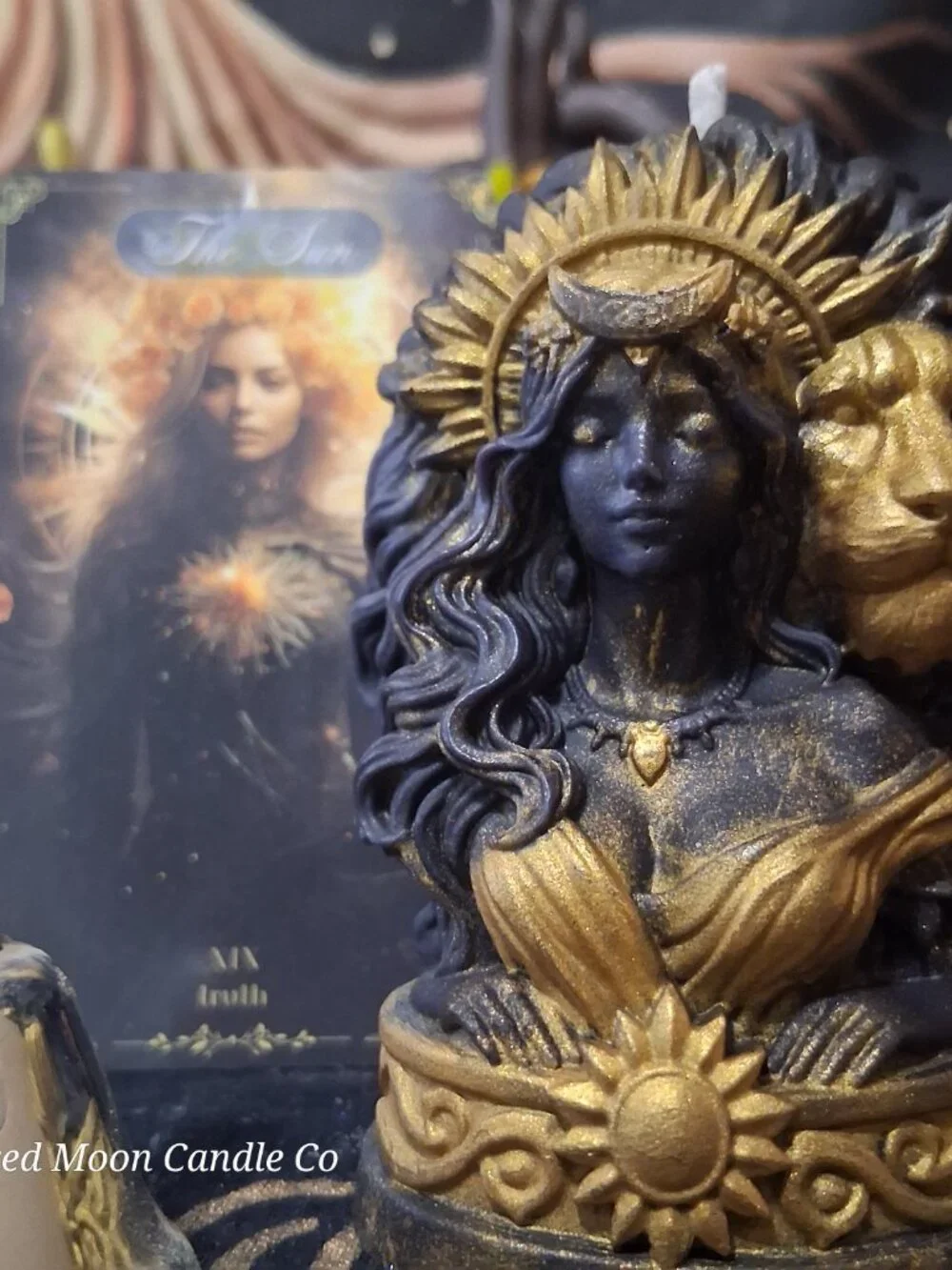Sekhmet — Goddess of Ra Luxury Ritual Candle | Hand-Sculpted Lioness Warrior | D